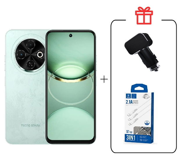 Смартфон Tecno Spark 30C 4/128Gb Magic Skin Green +Подарок купить,NaN