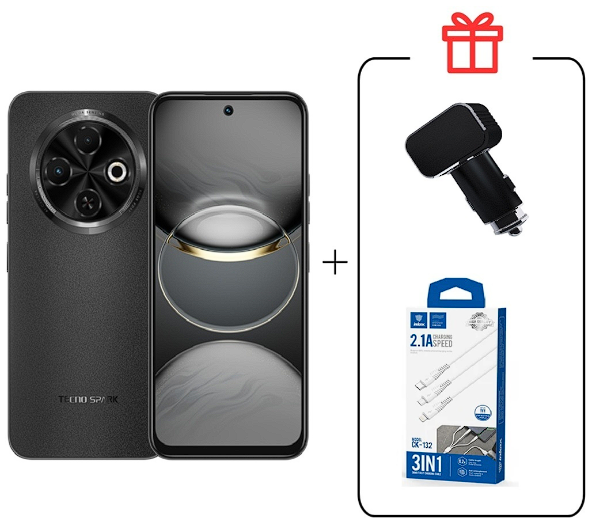 Смартфон Tecno Spark 30C 4/128Gb Orbit Black+Подарок купить,NaN