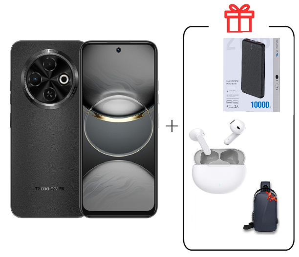 Смартфон Tecno Spark 30C 4/128Gb Orbit Black+Подарок купить,NaN