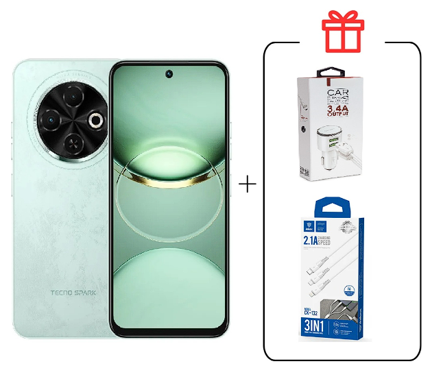 Смартфон Tecno Spark 30C 4/128Gb Magic Skin Green +Подарок купить,NaN