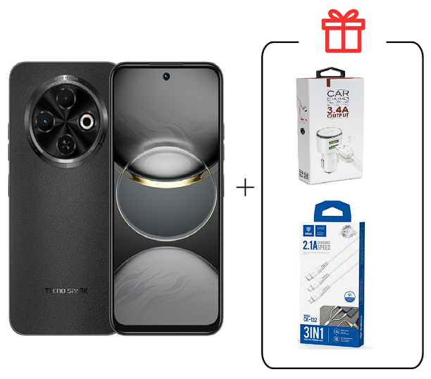 Смартфон Tecno Spark 30C 4/128Gb Orbit Black+Подарок купить,NaN