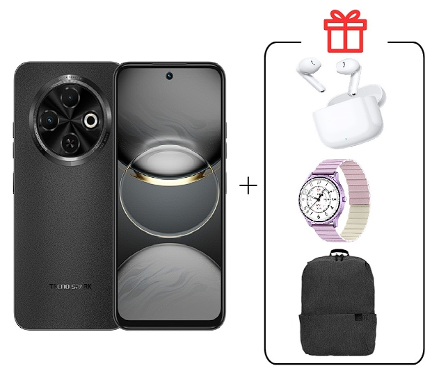 Смартфон Tecno Spark 30C 4/128Gb Orbit Black+Подарок купить,NaN