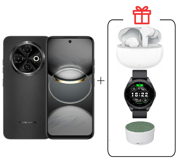 Смартфон Tecno Spark 30C 4/128Gb Orbit Black+Подарок купить,NaN