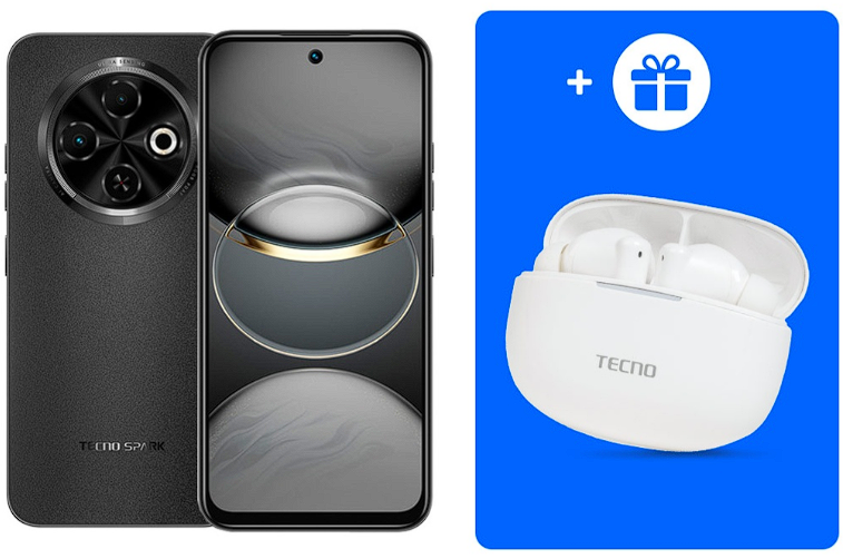 Смартфон Tecno Spark 30C 4/128Gb Orbit Black+Подарок купить,NaN