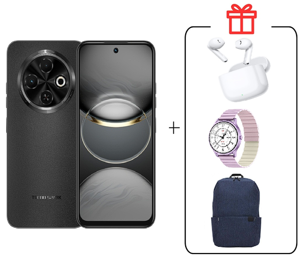 Смартфон Tecno Spark 30C 4/128Gb Orbit Black+Подарок купить,NaN
