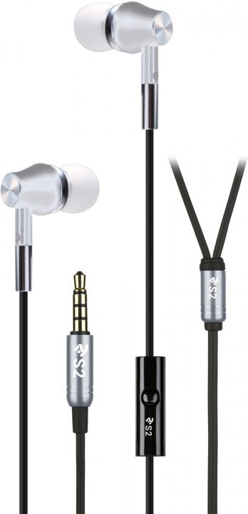Наушники 2E S2 Metal Skin Mic серебристые купить,NaN