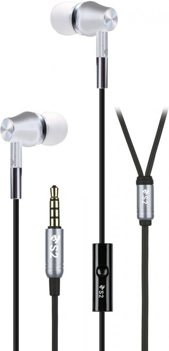 Наушники 2E S2 Metal Skin Mic серебристые купить,NaN