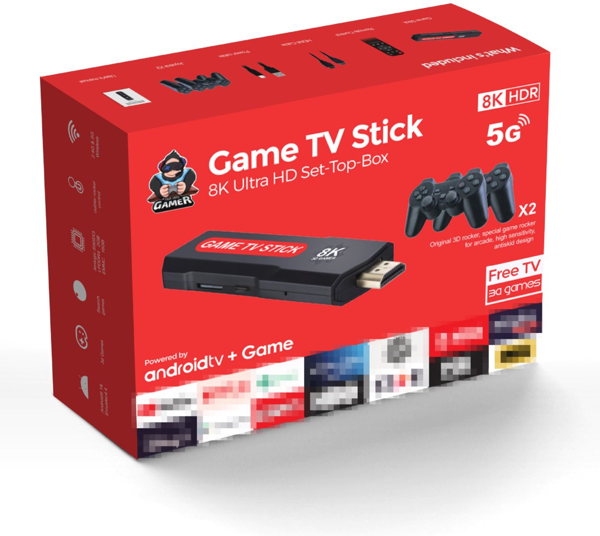 Игровая приставка Game TV Stick 8K X2PLUS