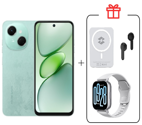 Смартфон Tecno Spark Go 1 3/64Gb Magic Skin Green+подарок купить,NaN