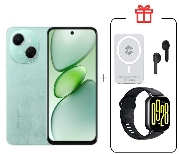 Смартфон Tecno Spark Go 1 3/64Gb Magic Skin Green+подарок купить,NaN