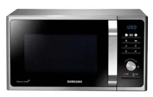 Микроволновая печь Samsung MS-23F302 TAS черно-серебристая