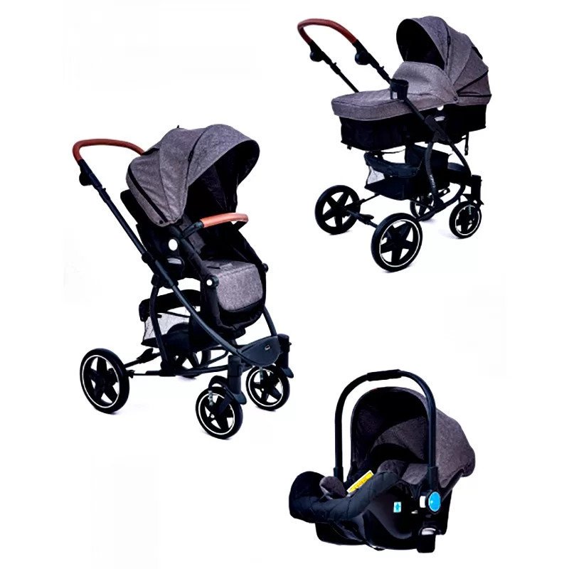 Коляска-трансформер Tomix Madison 3в1  Dark Grey/Black купить,NaN