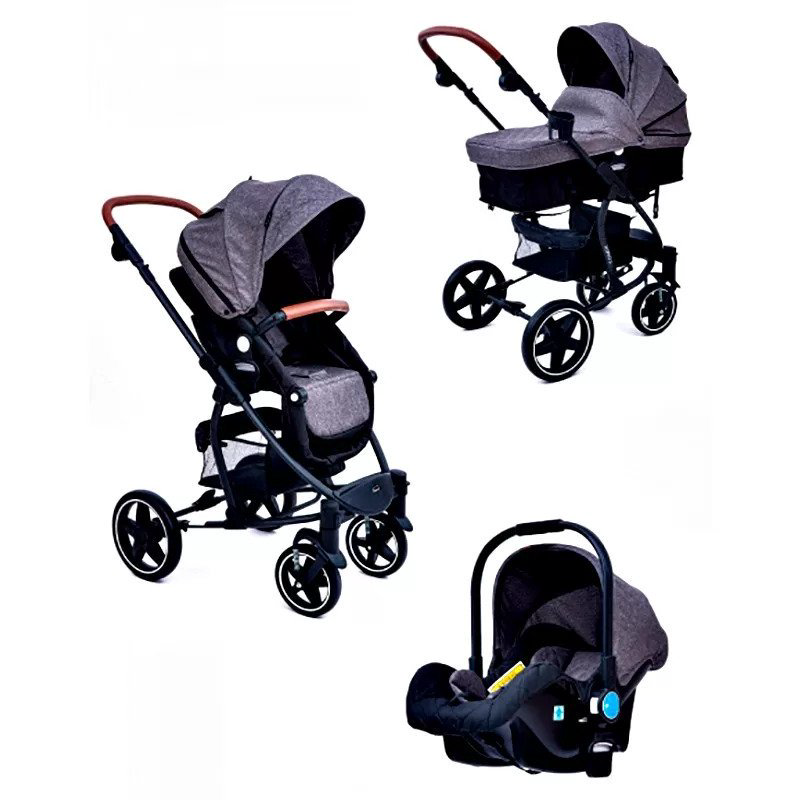 Коляска-трансформер Tomix Madison 3в1  Dark Grey/Black купить,NaN