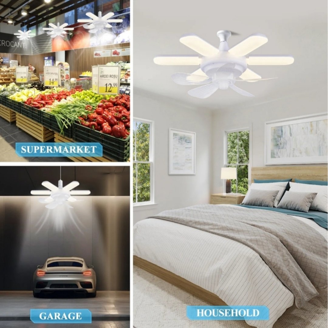 Вентилятор Folding fan light 75W белый