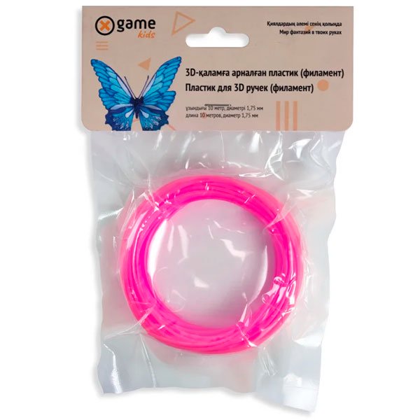 Пластик для 3D ручек X Game kids PLA-Pink-10 розовый