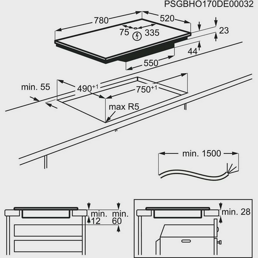 Индукционная варочная поверхность AEG IAE84851FB черная