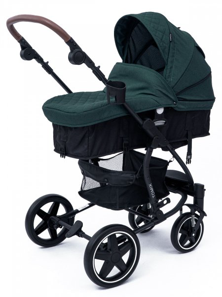Коляска-трансформер 2в1 Tomix Emily dark green/black  купить,NaN