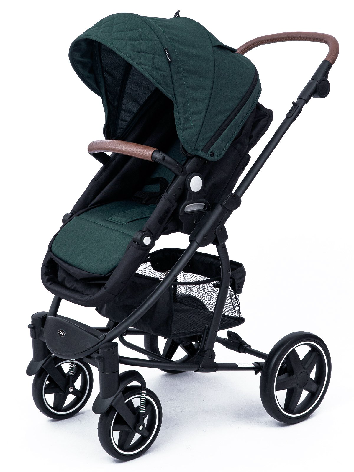 Коляска-трансформер 2в1 Tomix Emily dark green/black  купить,NaN