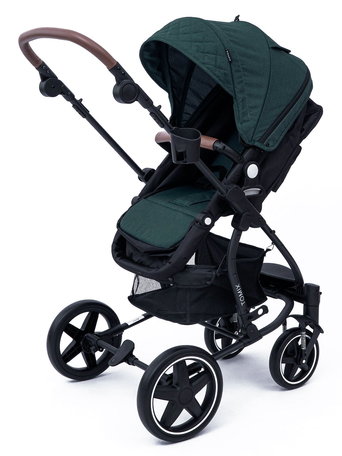 Коляска-трансформер 2в1 Tomix Emily dark green/black  купить,NaN