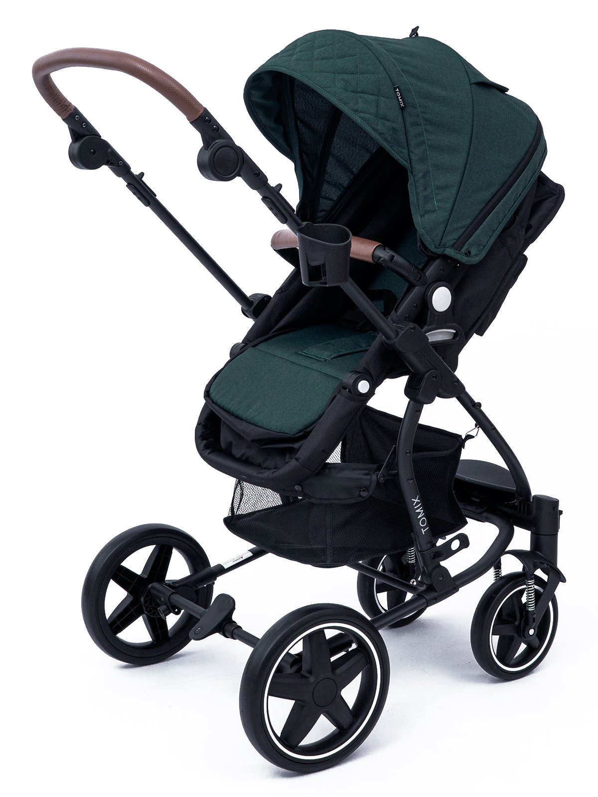 Коляска-трансформер 2в1 Tomix Emily dark green/black  купить,NaN