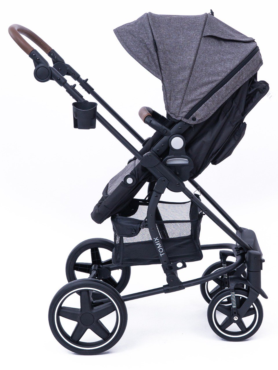Коляска-трансформер 2в1 Tomix Emily dark grey/black - ForteMarket Коляска-трансформер 2в1 Tomix Emily dark grey/black купить,0