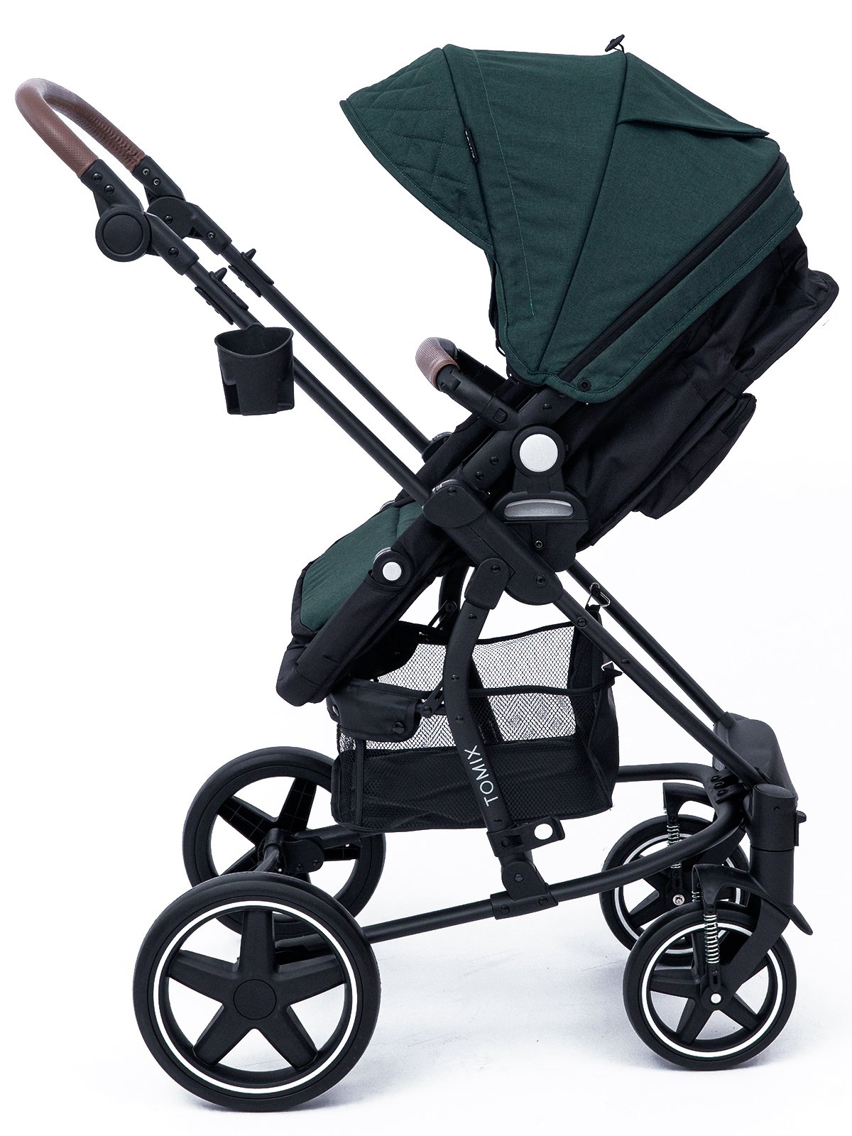 Коляска-трансформер 2в1 Tomix Emily dark green/black  купить,NaN