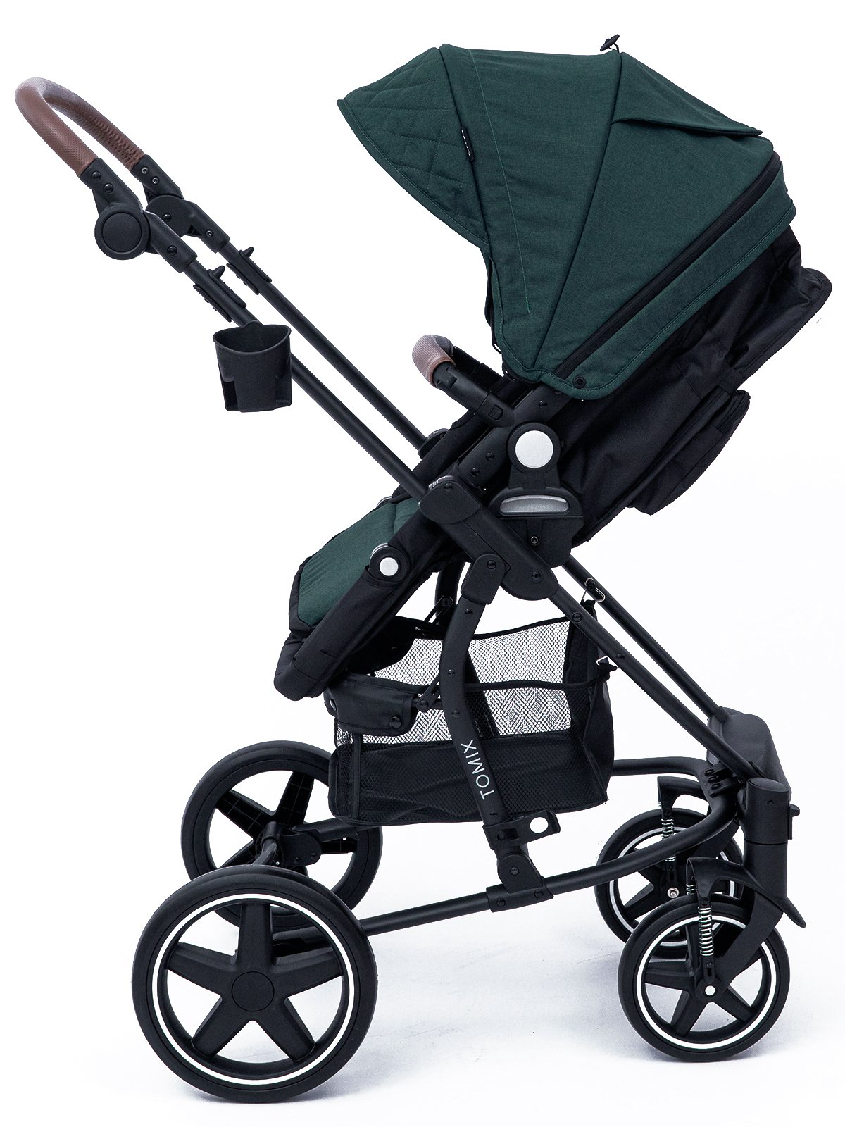 Коляска-трансформер 2в1 Tomix Emily dark green/black  купить,NaN