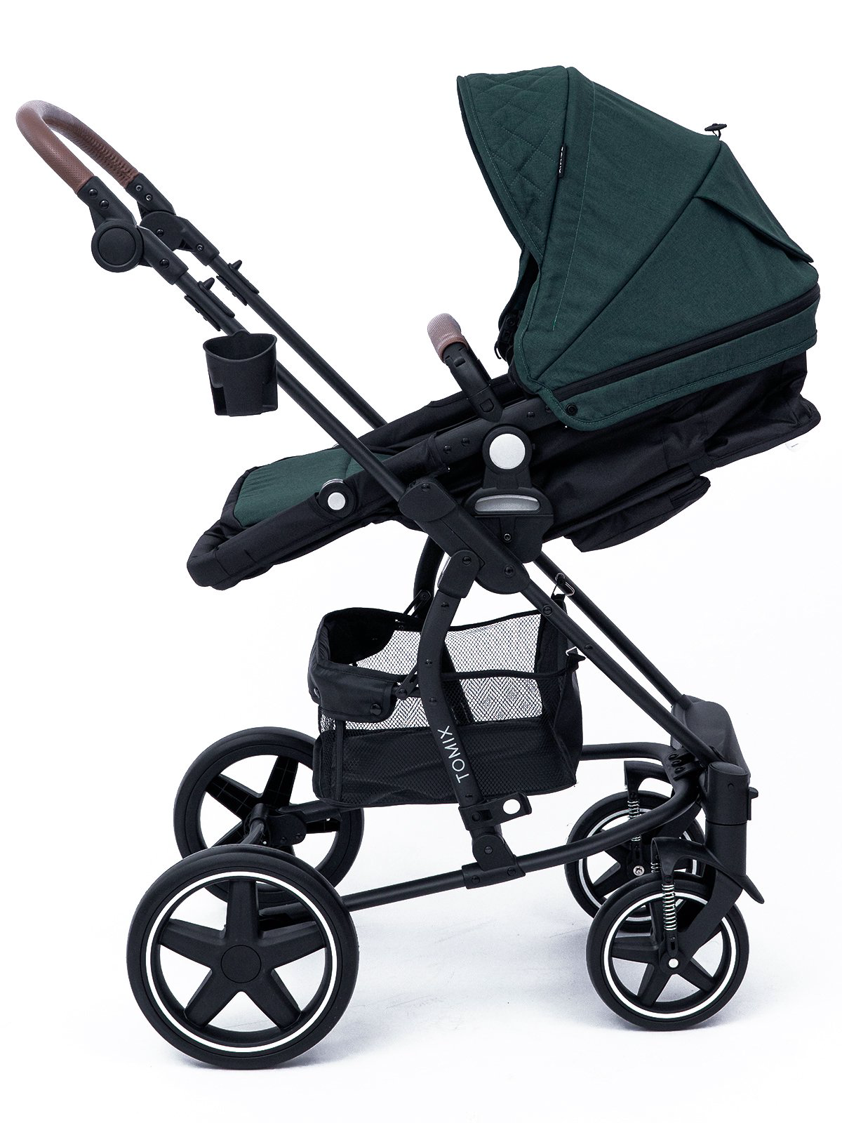 Коляска-трансформер 2в1 Tomix Emily dark green/black  купить,NaN