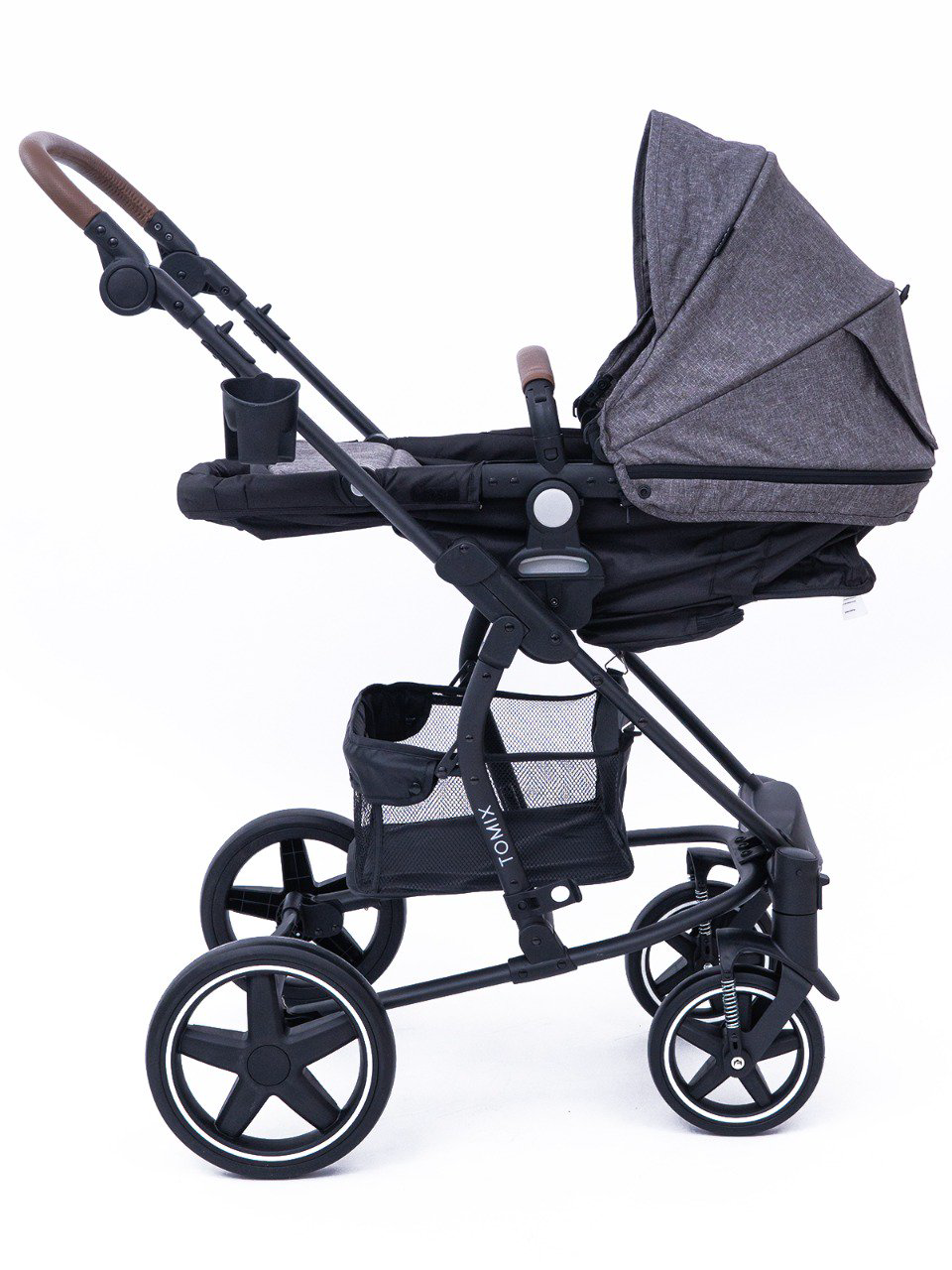 Коляска-трансформер 2в1  Tomix Emily dark grey/black  купить,NaN