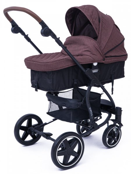 Коляска-трансформер 2в1 Tomix Emily dark brown/black  купить,NaN
