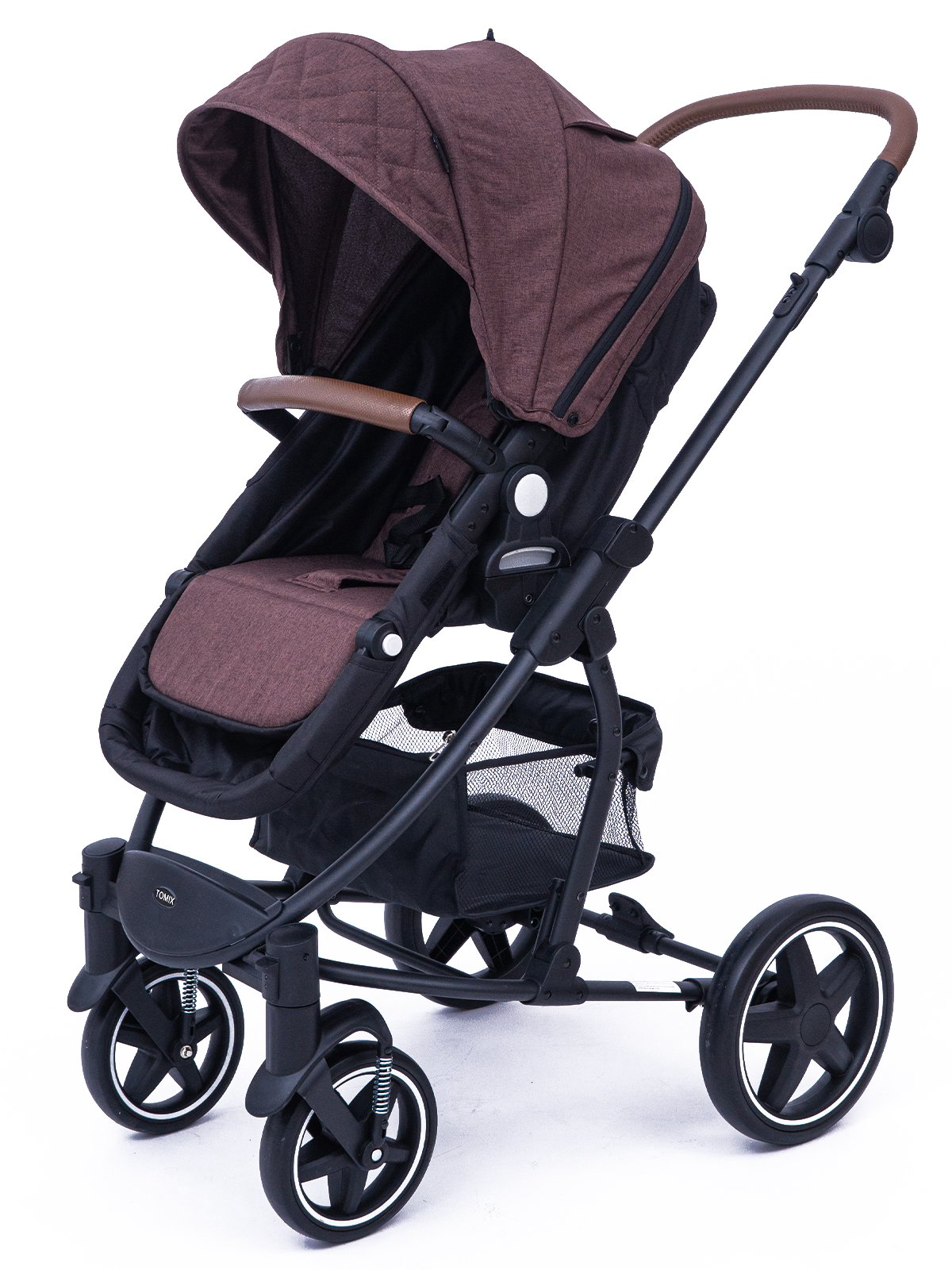 Коляска-трансформер 2в1 Tomix Emily dark brown/black  купить,NaN
