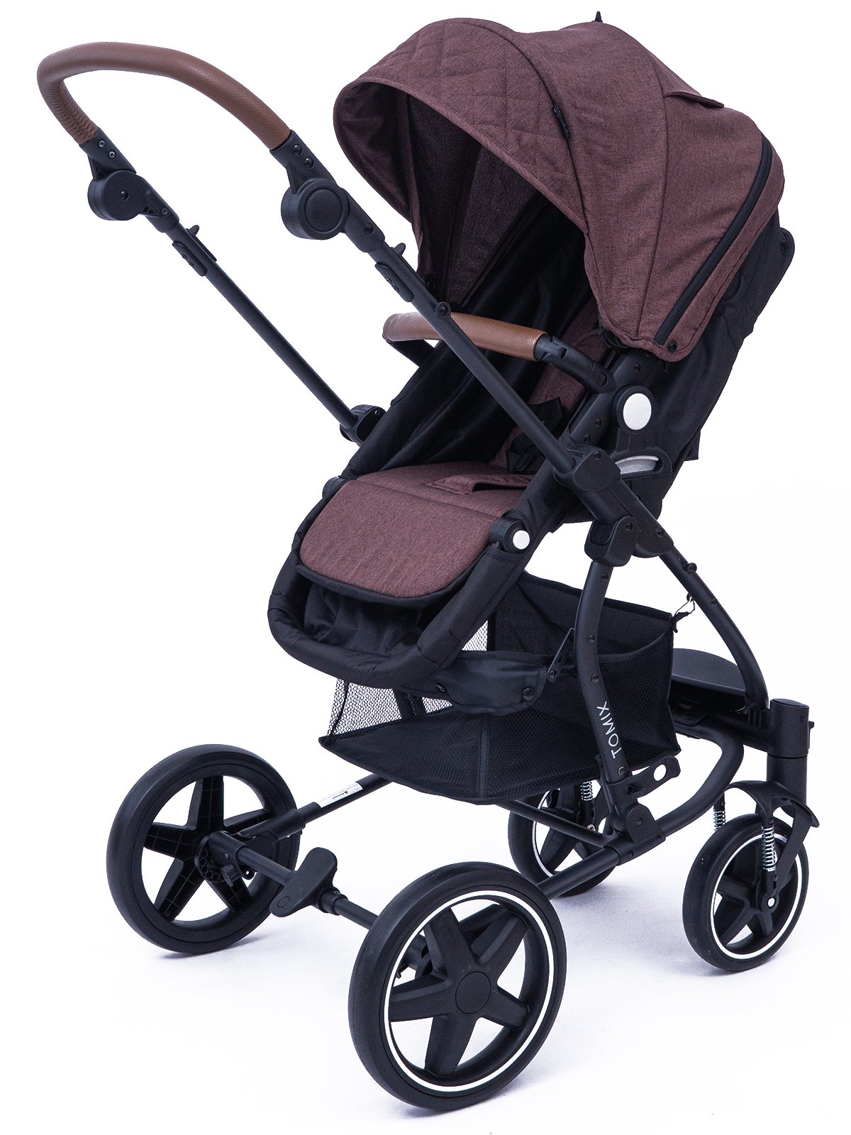 Коляска-трансформер 2в1 Tomix Emily dark brown/black  купить,NaN