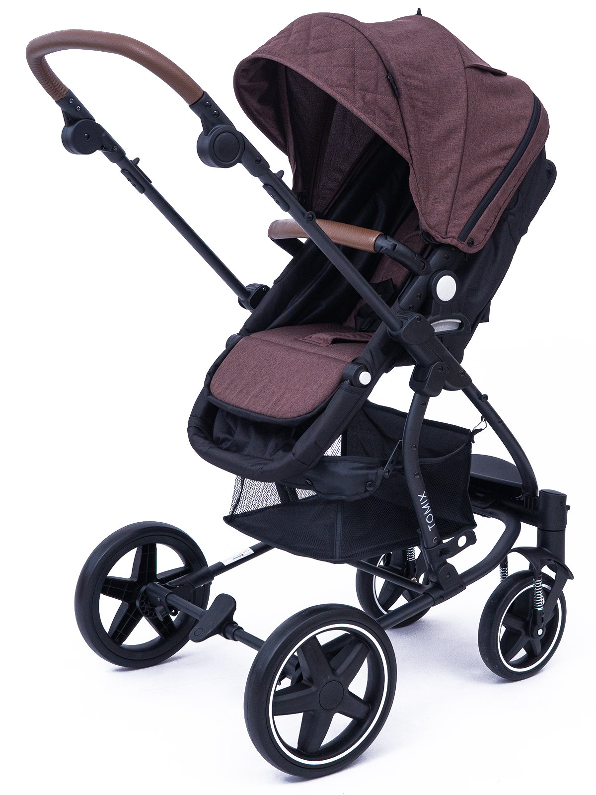 Коляска-трансформер 2в1 Tomix Emily dark brown/black  купить,NaN