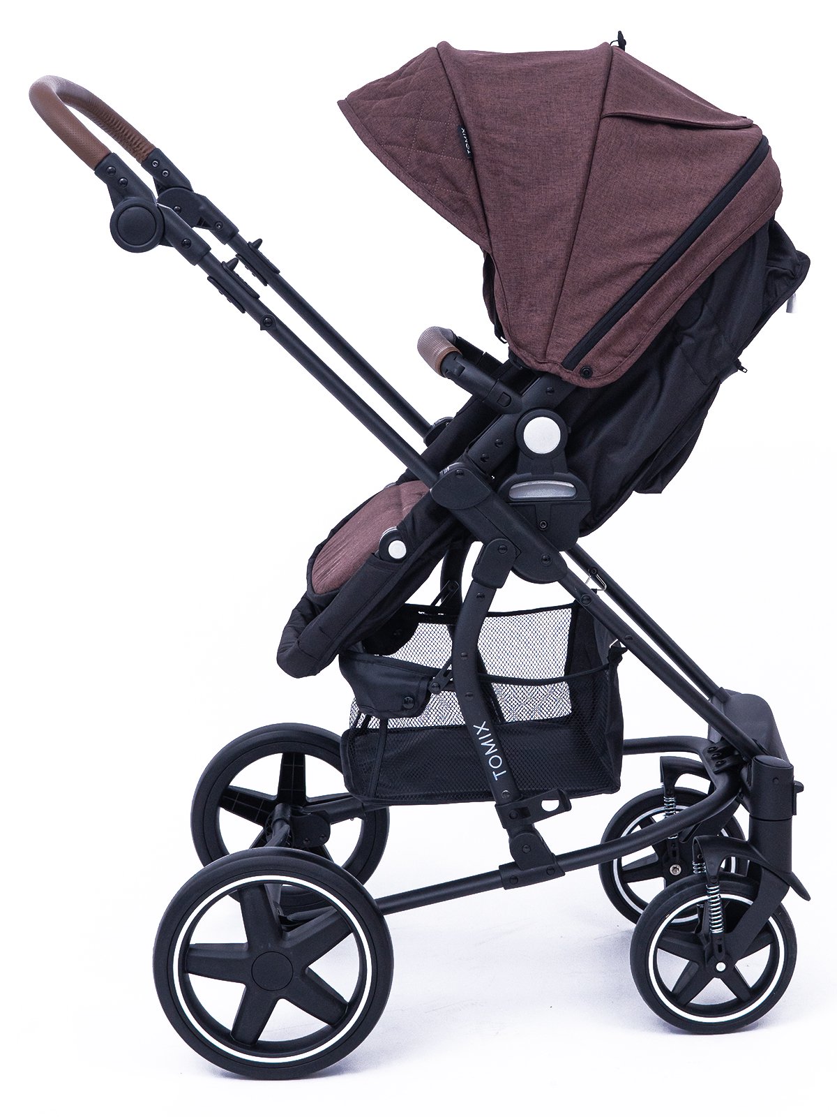 Коляска-трансформер 2в1 Tomix Emily dark brown/black  купить,NaN