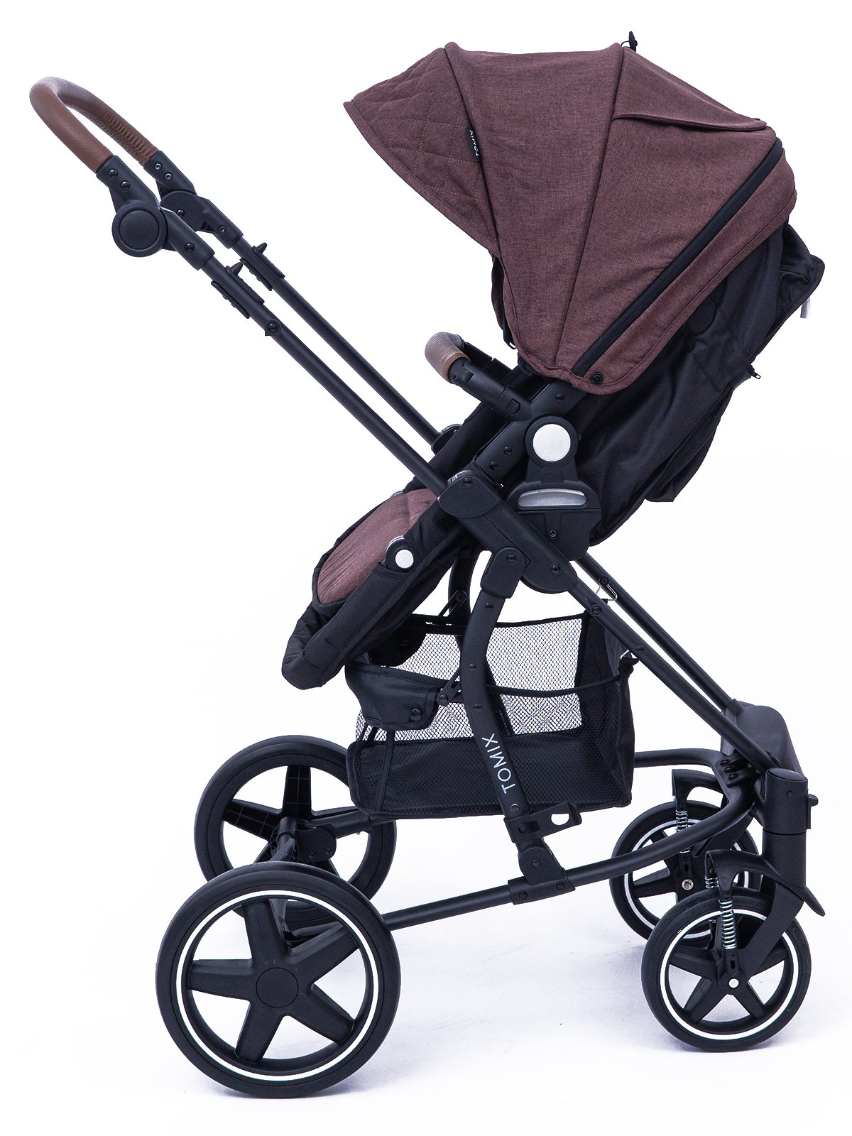 Коляска-трансформер 2в1 Tomix Emily dark brown/black  купить,NaN