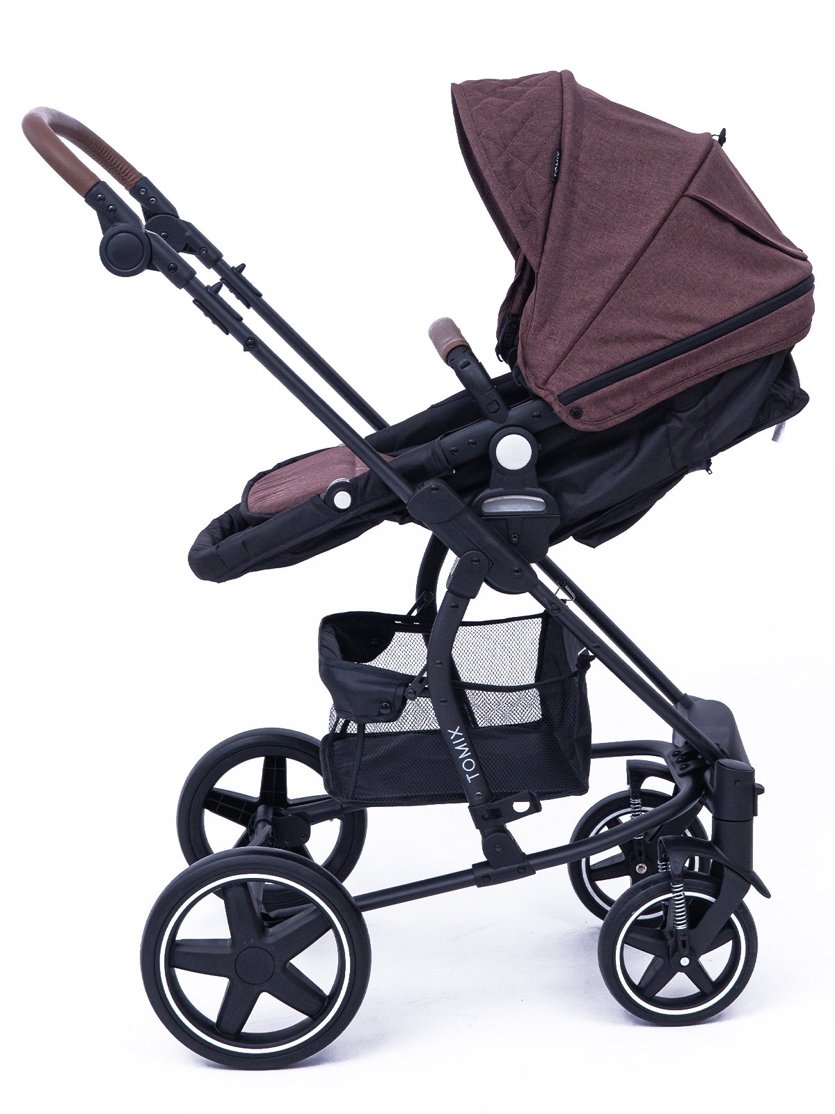 Коляска-трансформер 2в1 Tomix Emily dark brown/black  купить,NaN