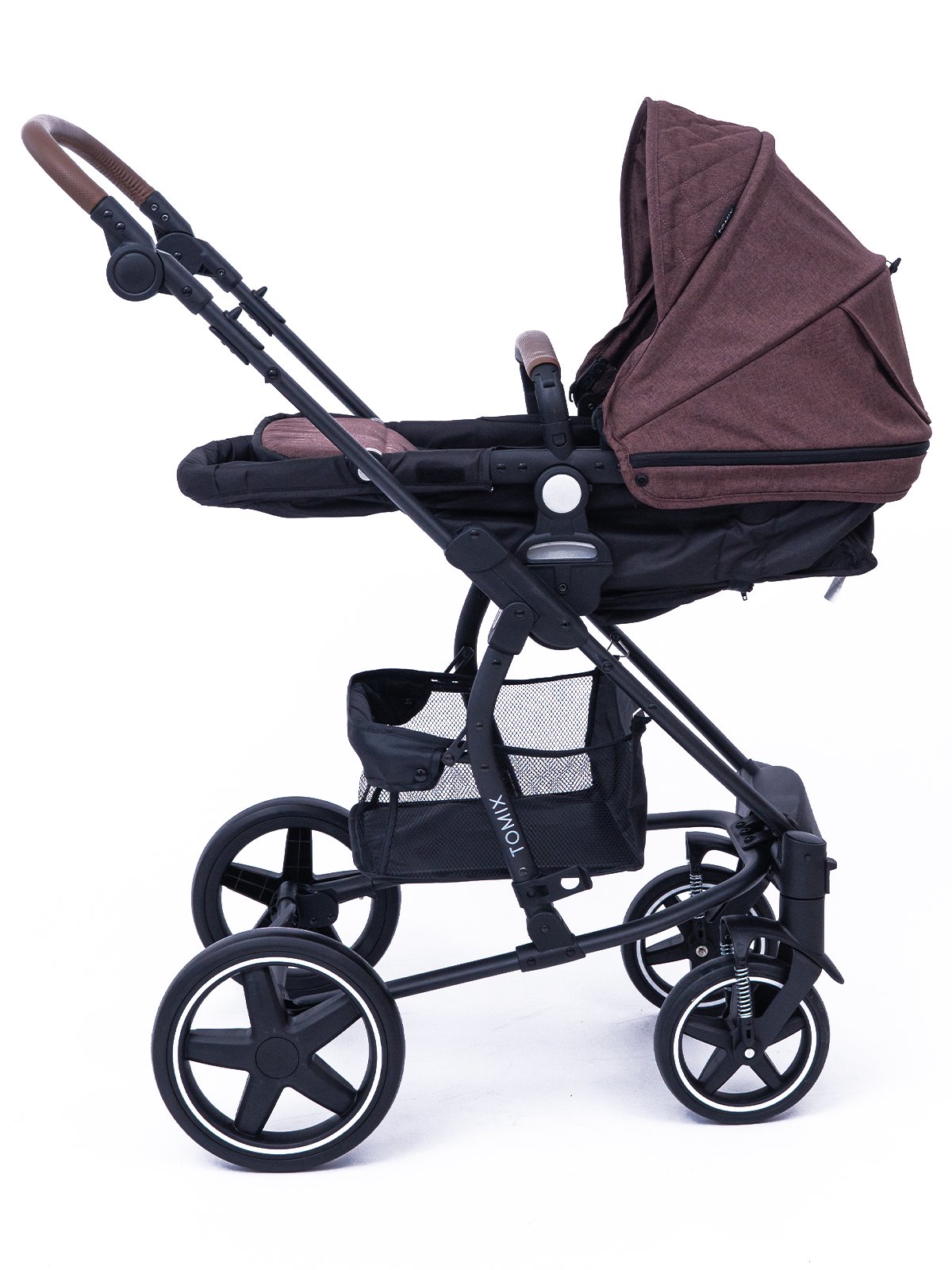 Коляска-трансформер 2в1 Tomix Emily dark brown/black  купить,NaN
