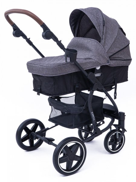 Коляска-трансформер 2в1  Tomix Emily dark grey/black  купить,NaN