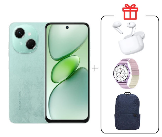 Смартфон Tecno Spark Go 1 3/64Gb Magic Skin Green+подарок купить,NaN