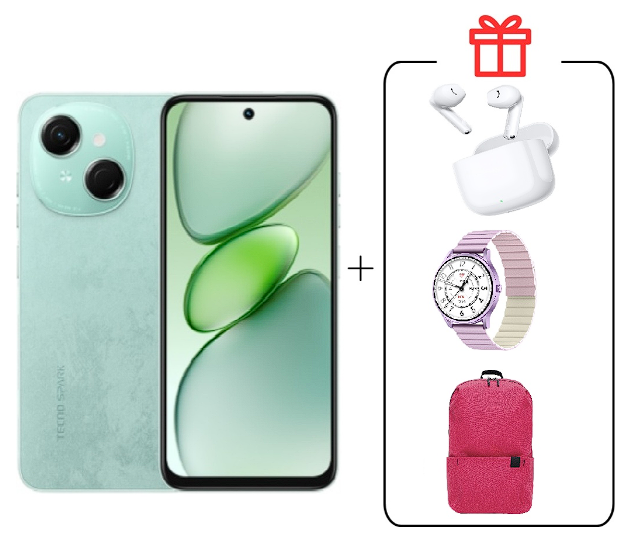 Смартфон Tecno Spark Go 1 3/64Gb Magic Skin Green+подарок купить,NaN