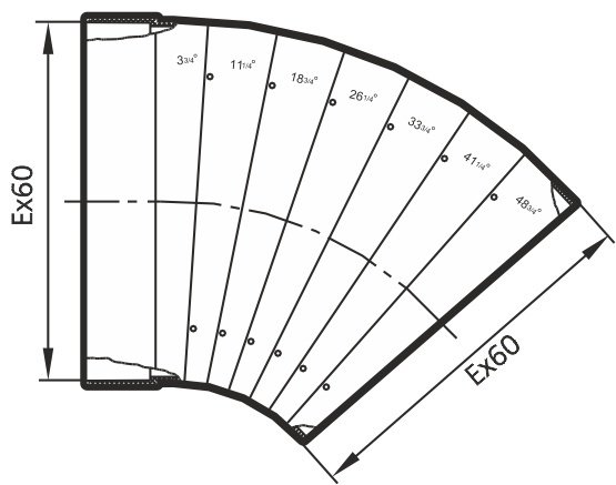 Эра колено воздуховода 612КРП