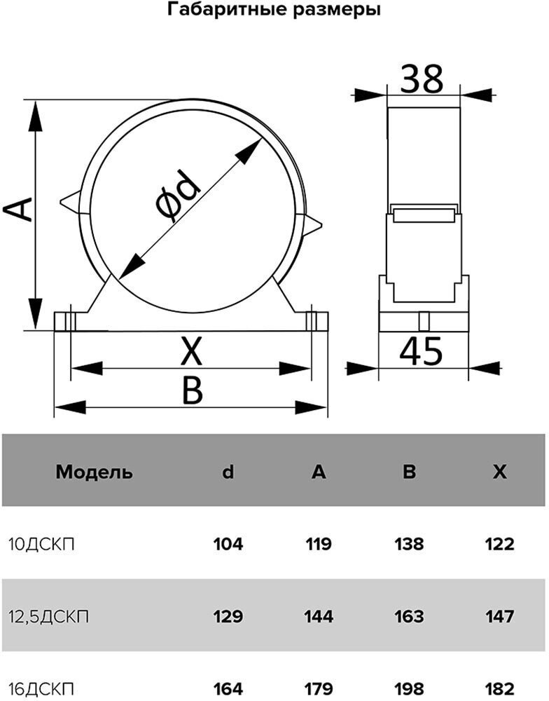 Эра держатель воздуховода 10ДСКП
