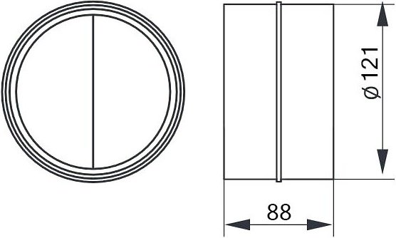 Эра соединитель воздуховодов 125 Скц