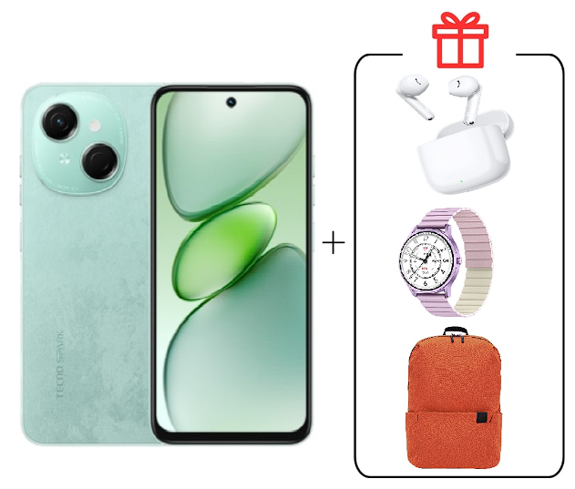 Смартфон Tecno Spark Go 1 3/64Gb Magic Skin Green+подарок купить,NaN