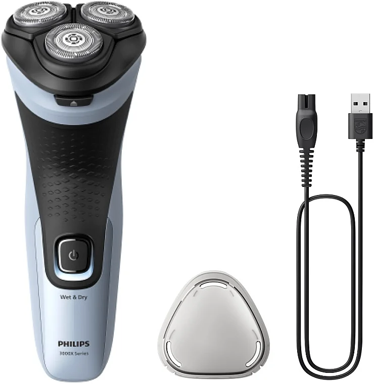 Бритва Philips X3003/00 черно-голубая