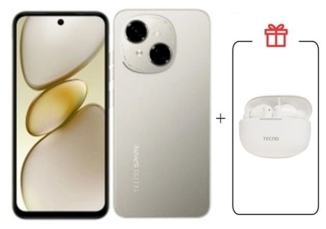 Смартфон Tecno Spark Go 1 3/64Gb Titanium Gold+подарок купить,NaN