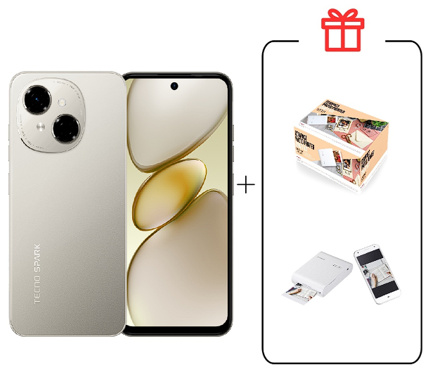 Смартфон Tecno Spark Go 1 3/64Gb Titanium Gold+подарок