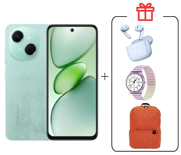 Смартфон Tecno Spark Go 1 3/64Gb Magic Skin Green+подарок купить,NaN