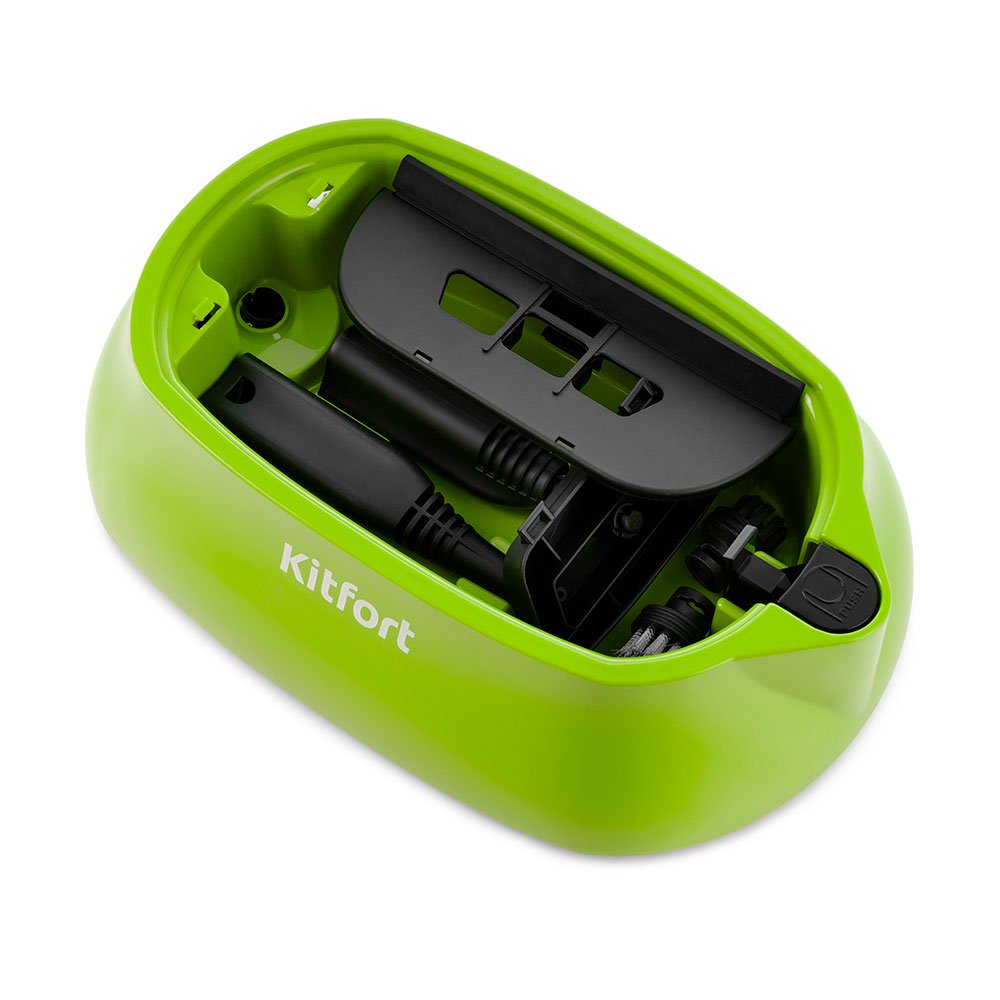 Пароочиститель Kitfort KT-9102-2 черно-салатовый купить,0