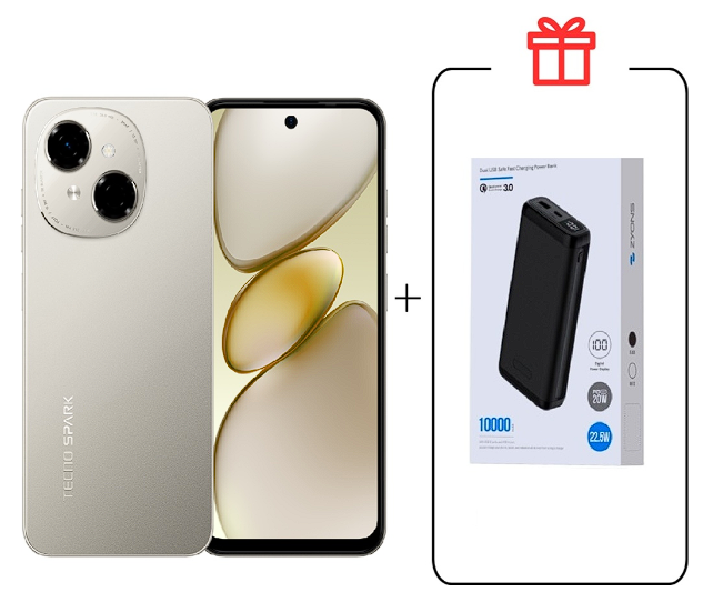 Смартфон Tecno Spark Go 1 3/64Gb Titanium Gold+подарок